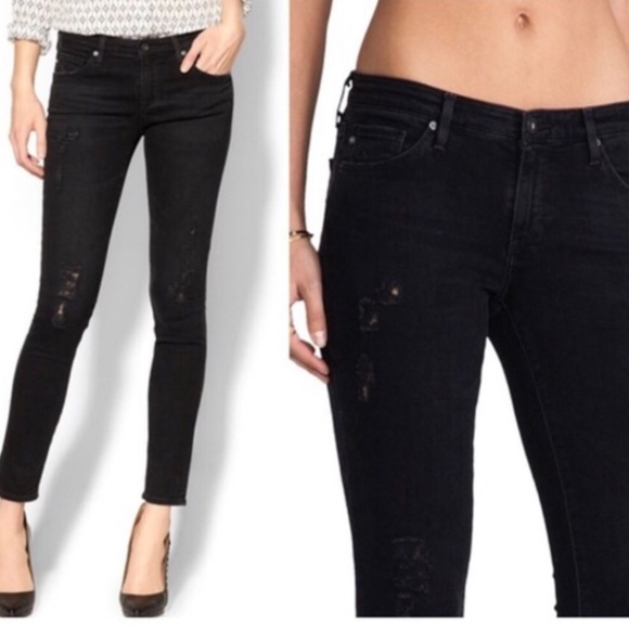 AG The Skinny Ankle Distressed - Size 31 - Picture 1 of 6